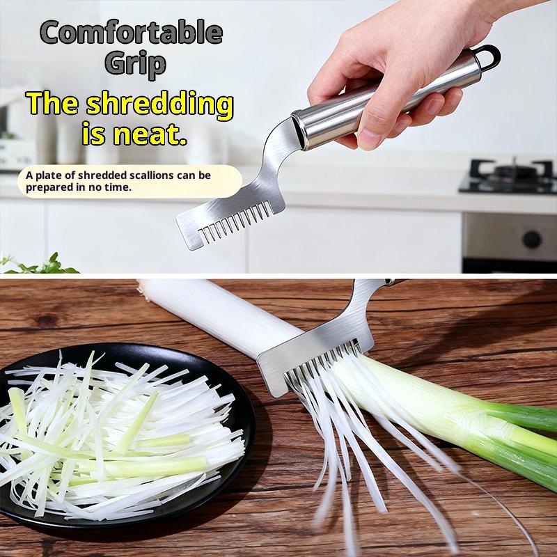 Kitchen Gadgets Green - 【1개 스테인리스 스틸 파 절단기, 곡선형