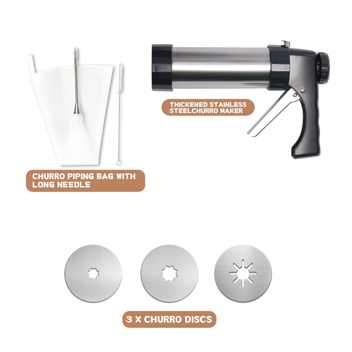Kitchen Gadgets In Spanish - A24I 홈 추로스 메이커 머신, 스페인식