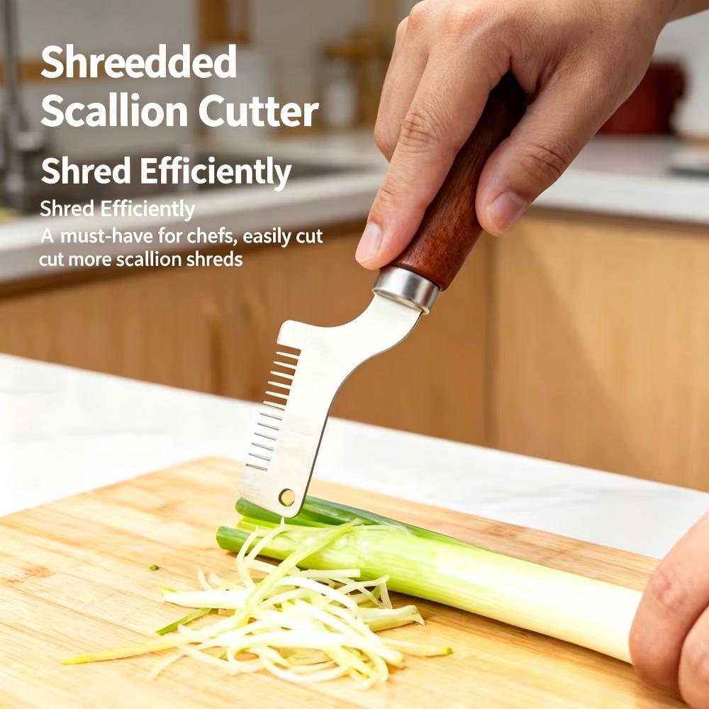 Kitchen Gadgets Green - 스테인리스 스틸 녹색 양파 슬라이서 나이프