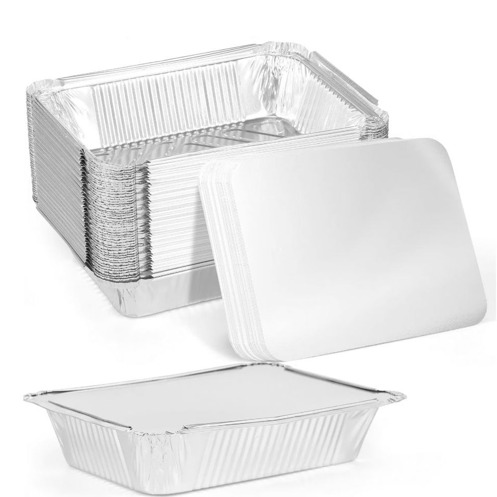 Kitchen Gadgets New - 10PCS 뚜껑이있는 새로운 알루미늄 호일 트레이
