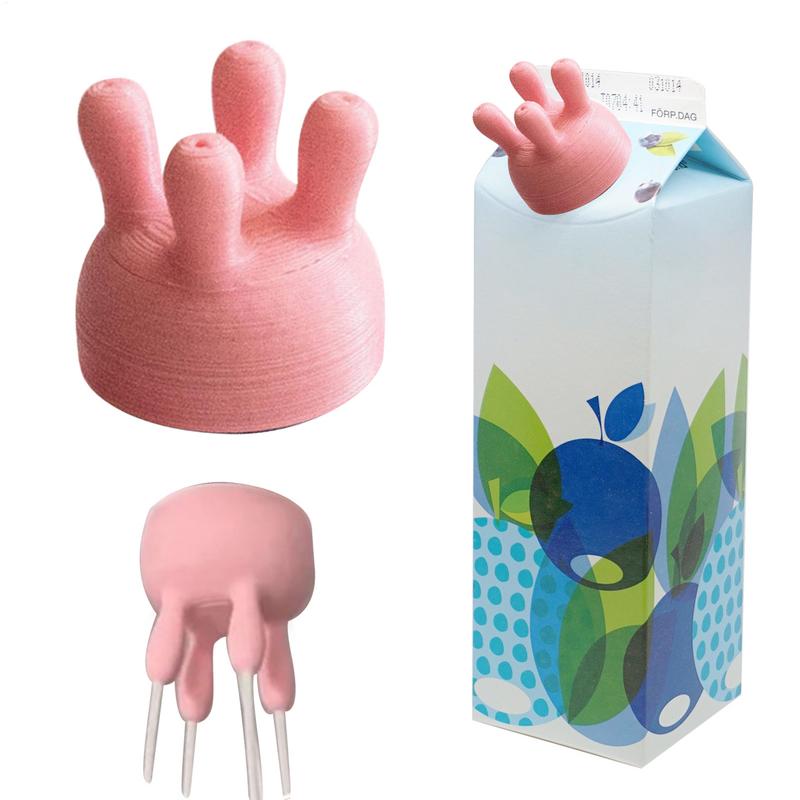 Kitchen Gadgets To 3D Print - 우유 병 뚜껑, 우유 전환기, 만화