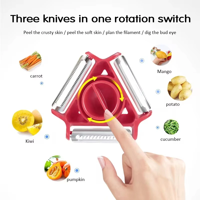 Kitchen Gadgets Peeler - 1PC 트리오 필러 세트 야채 필러