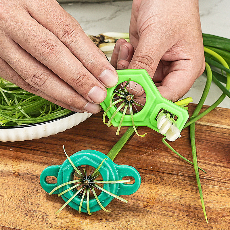 Kitchen Gadgets Green - 1PC 녹색 양파 슬라이서, 양파 와이어