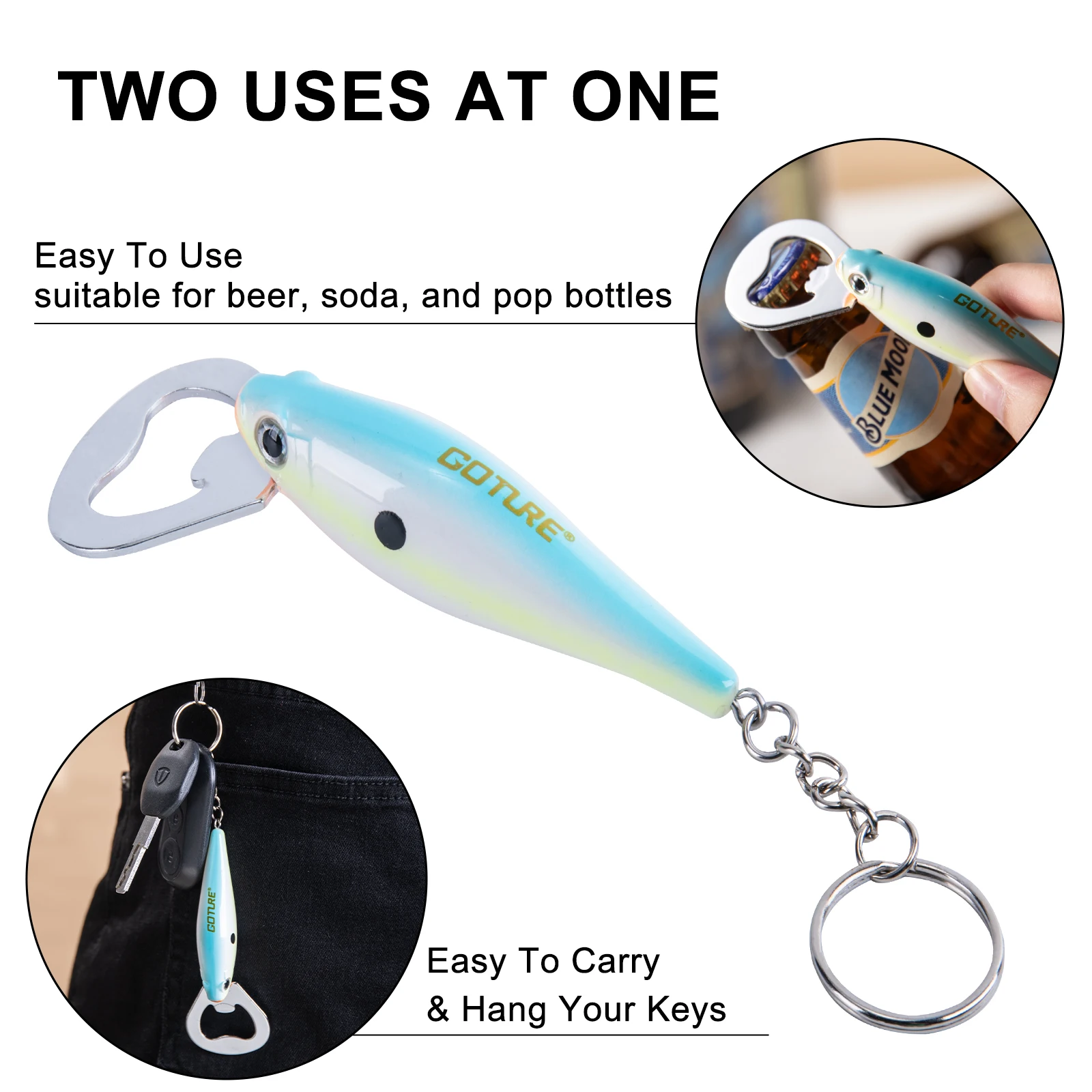Goture 낚시 루어 병따개, 탄소강 물고기 패턴,  - Kitchen Gadgets That Make Life Easier 리뷰 및 가격