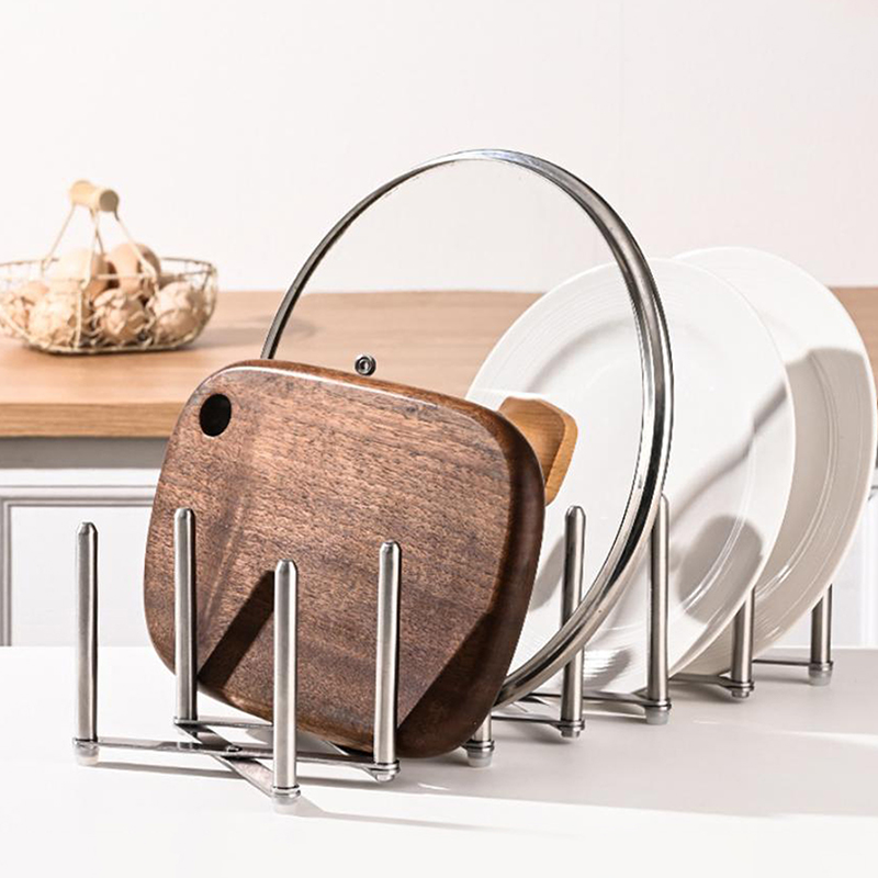 냄비 뚜껑 걸이 팬 뚜껑 정리대 접이식 스테인리스 스틸 - Kitchen Gadgets Rack Storage 리뷰 및 가격