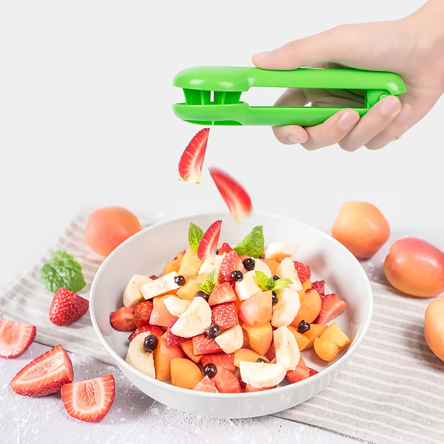 포도 커터, 토마토 체리 딸기 커터 그린 다기능 과일  - Kitchen Gadgets Green 리뷰 및 가격