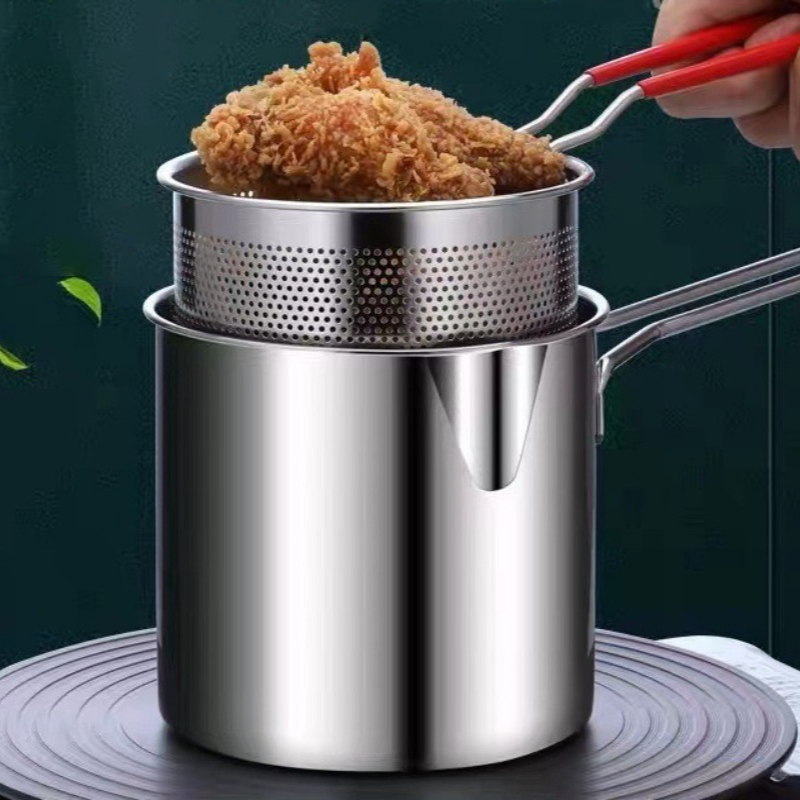 304 스테인리스 스틸 딥 프라이어 튀김 바구니 포함  - Kitchen Gadgets Electronic 리뷰 및 가격