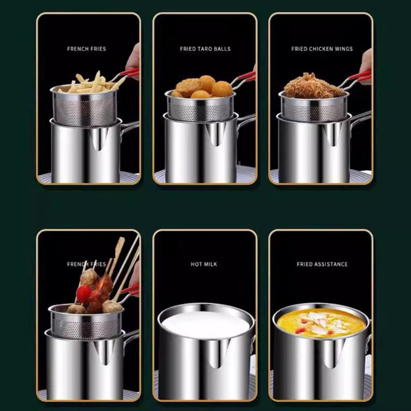 304 스테인리스 스틸 딥 프라이어 튀김 바구니 포함  - Kitchen Gadgets Electronic 리뷰 및 가격