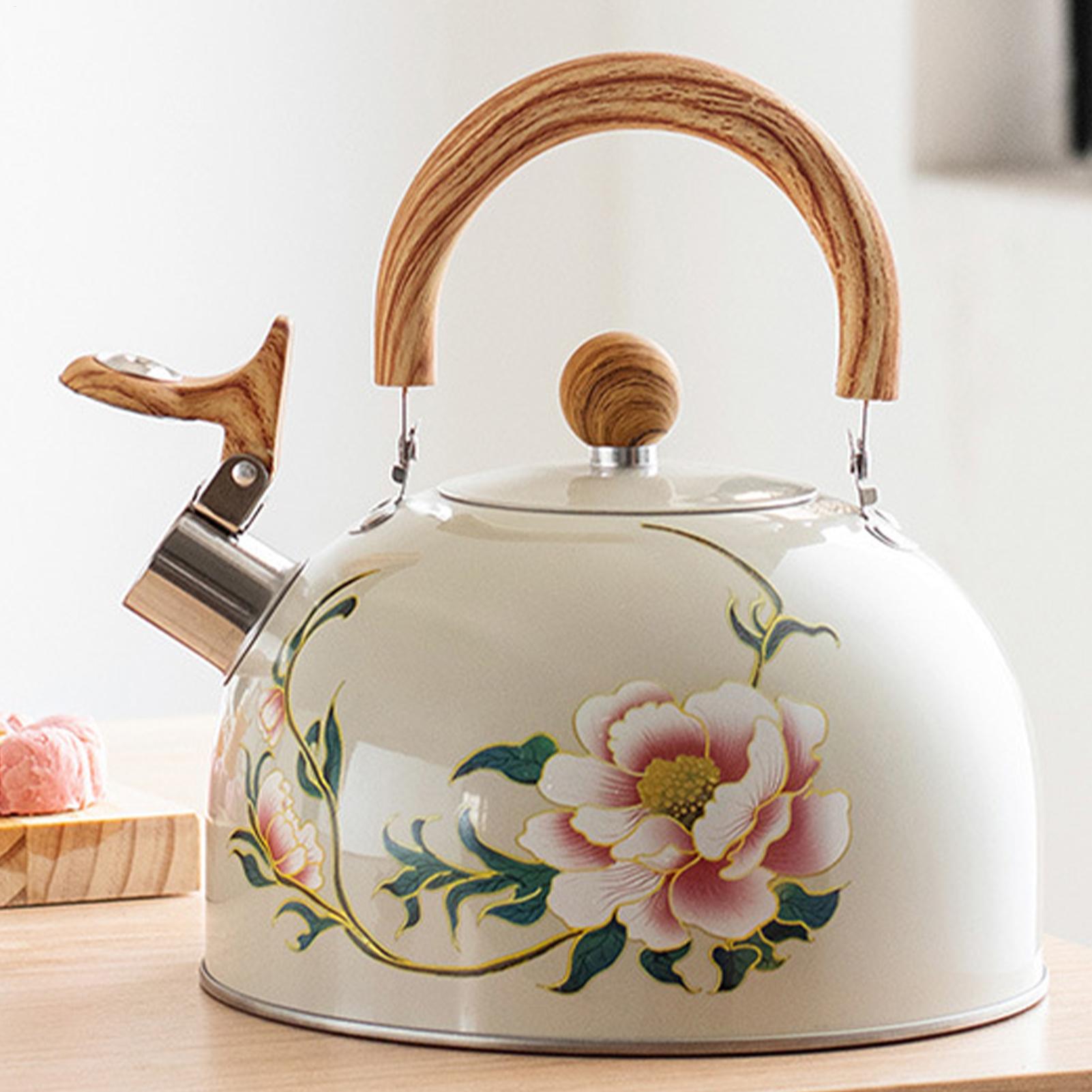 빈티지 꽃무늬 에나멜 티팟 스테인리스 스틸 PVC 보일 - Kitchen Gadgets Vintage 리뷰 및 가격
