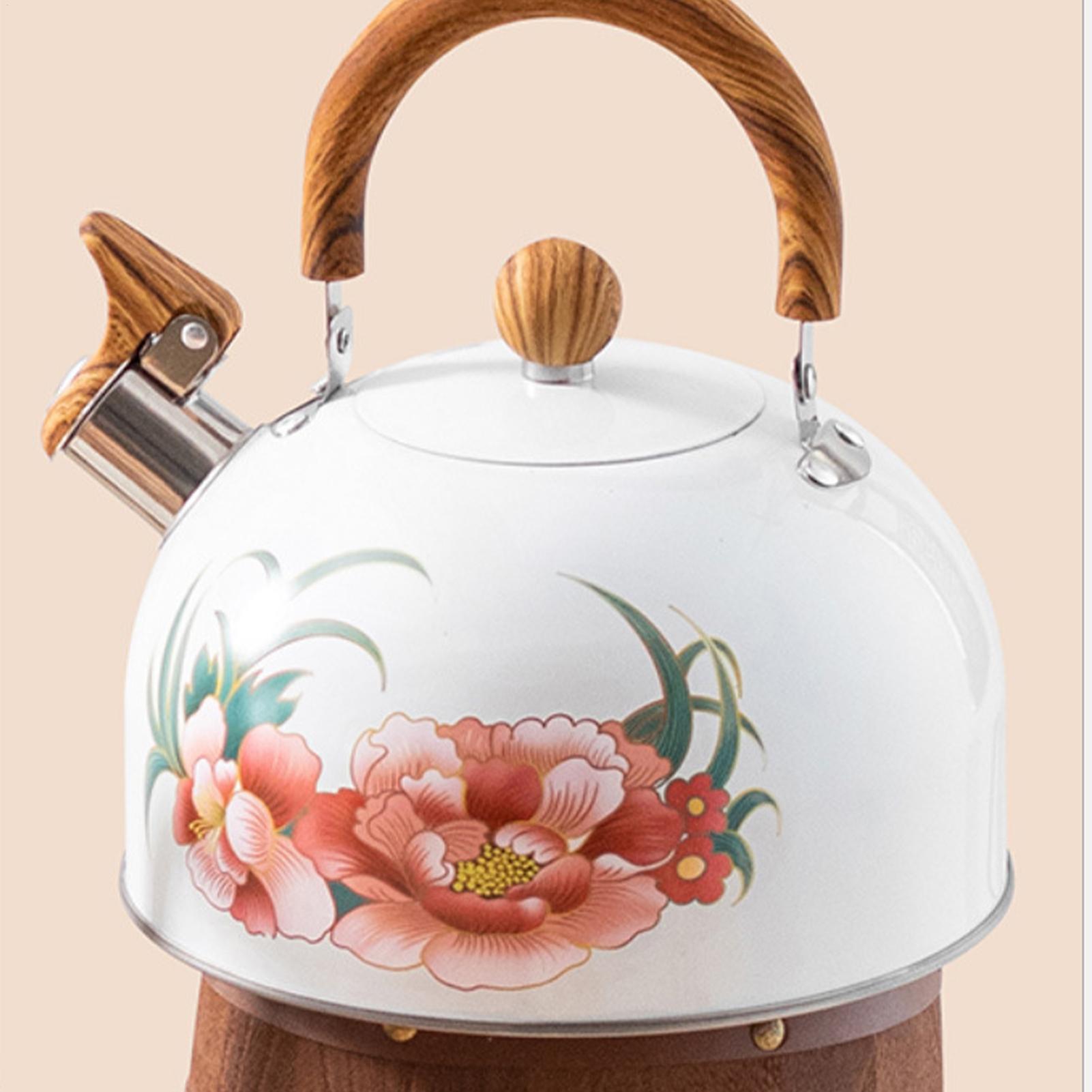 빈티지 꽃무늬 에나멜 티팟 스테인리스 스틸 PVC 보일 - Kitchen Gadgets Vintage 리뷰 및 가격