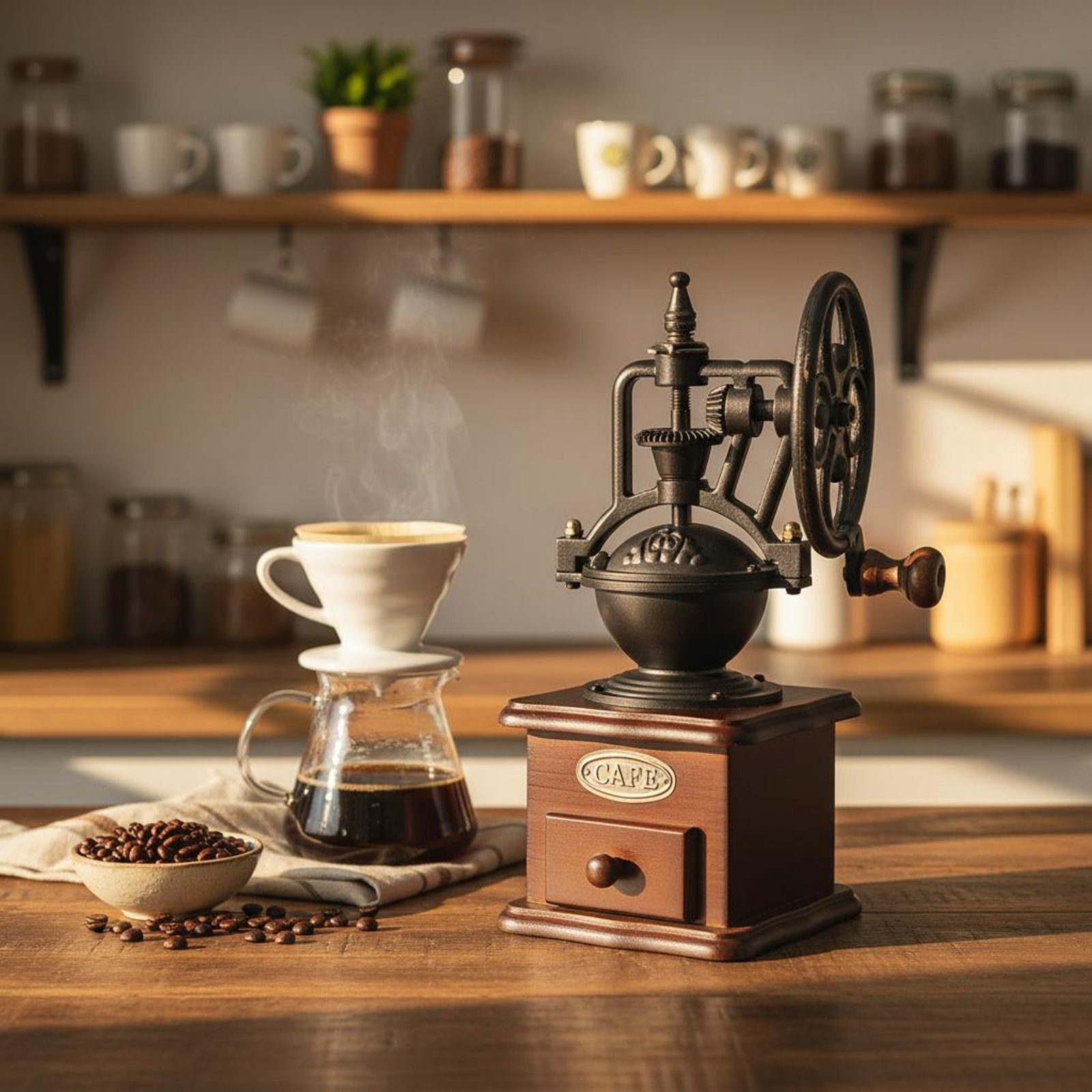 수동식 레트로 커피 그라인더, 주철 소재, 빈티지 핸드 - Kitchen Gadgets Vintage 리뷰 및 가격