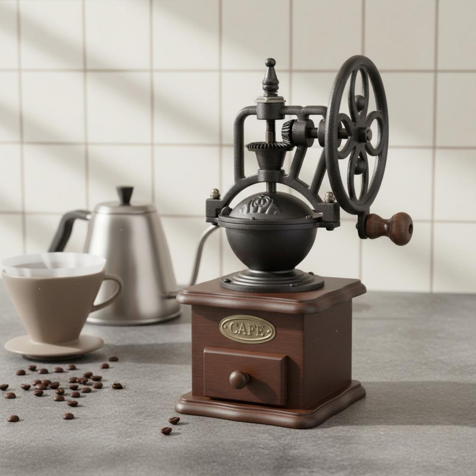 수동식 레트로 커피 그라인더, 주철 소재, 빈티지 핸드 - Kitchen Gadgets Vintage 리뷰 및 가격