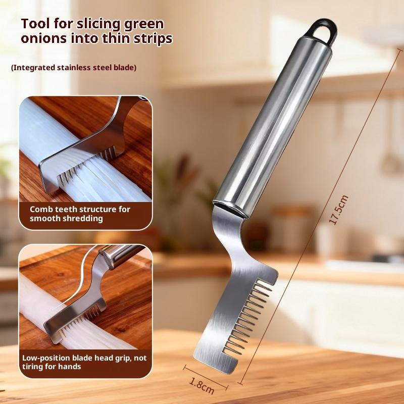 【1개 스테인리스 스틸 파 절단기, 곡선형 커터 헤드  - Kitchen Gadgets Green 리뷰 및 가격