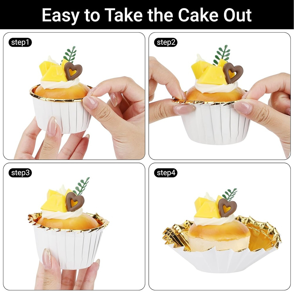 50개 머핀 컵 종이 컵케이크 래퍼 베이킹 컵 케이스  - Kitchen Gadgets In 리뷰 및 가격