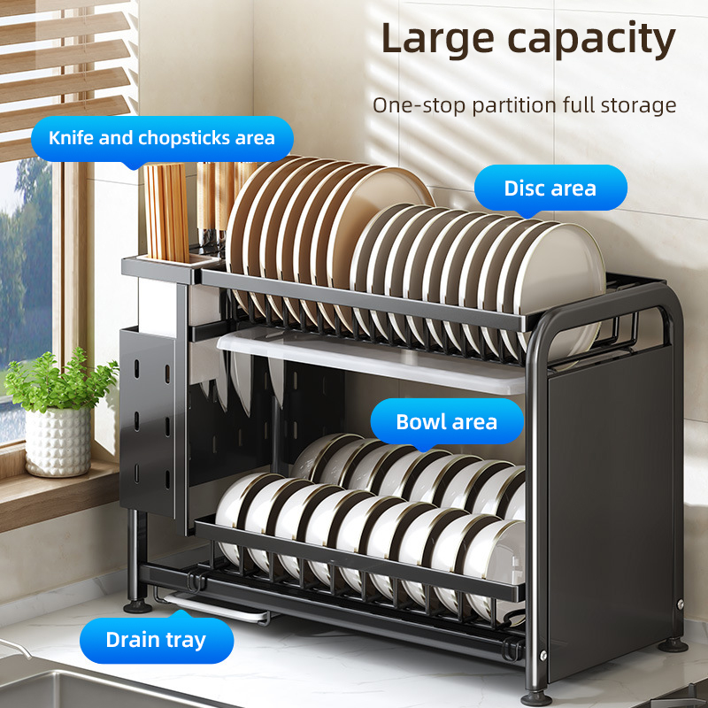 2단 식기 건조대 다용도 수납 정리함, 식기구 홀더,  - Kitchen Gadgets Rack Storage 리뷰 및 가격