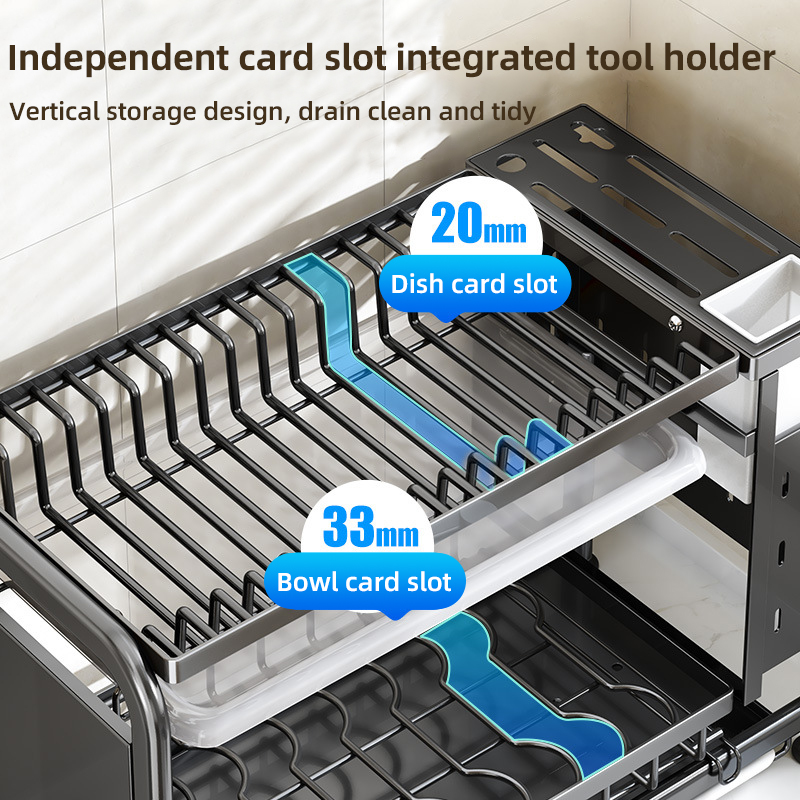 2단 식기 건조대 다용도 수납 정리함, 식기구 홀더,  - Kitchen Gadgets Rack Storage 리뷰 및 가격
