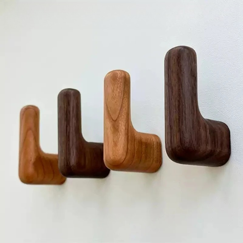나무 후크 키 장식 홀더 도어 행거 벽 코트 랙 다목적 - Kitchen Gadgets Rack Storage 리뷰 및 가격