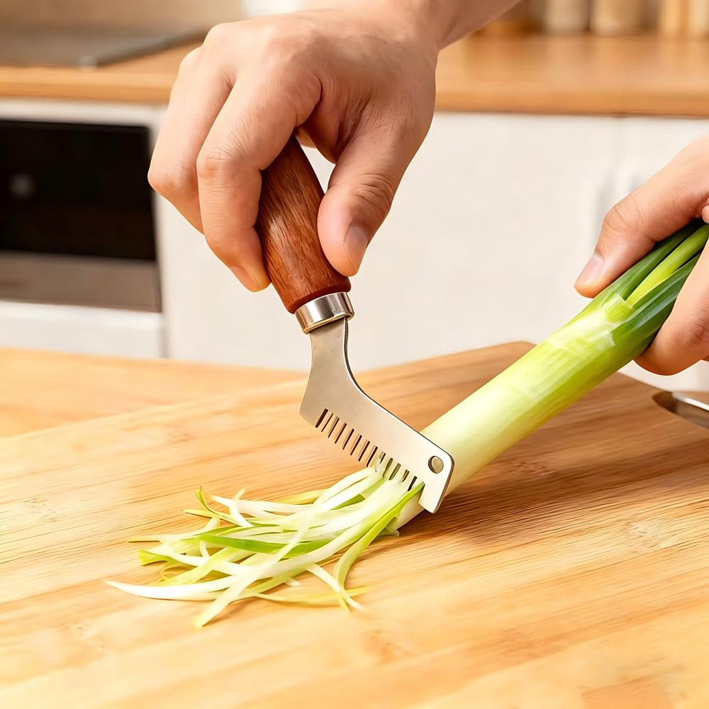 스테인리스 스틸 녹색 양파 슬라이서 나이프 나무 손잡이 - Kitchen Gadgets Green 리뷰 및 가격