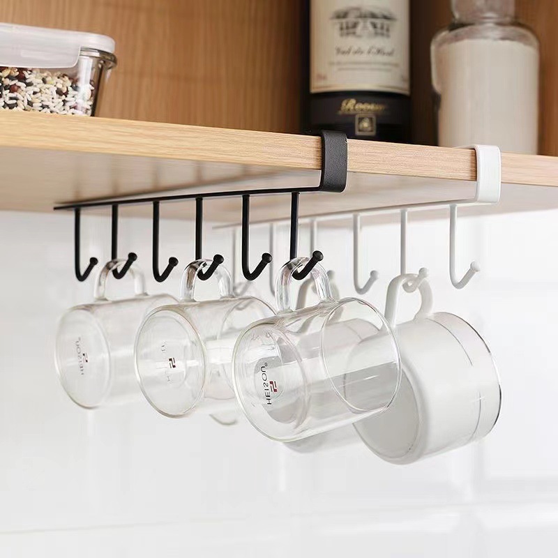 드릴 없이 설치하는 싱크대 밑 머그컵 걸이 랙 6개 후 - Kitchen Gadgets Cabinet 리뷰 및 가격