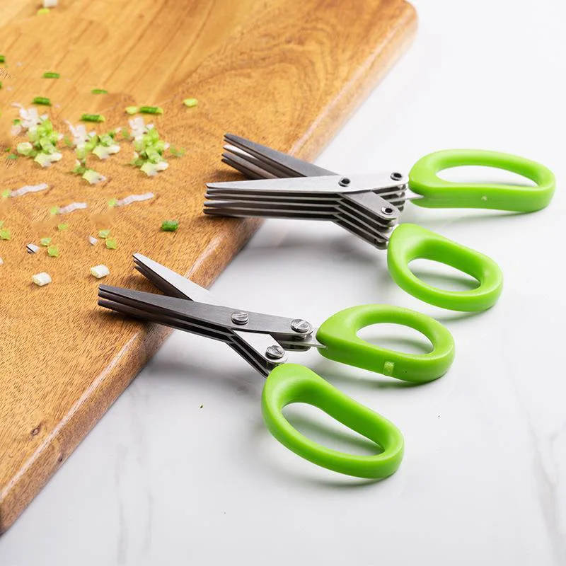 주방 다기능 스테인레스 스틸 3겹/5겹 파 가위 및 해 - Kitchen Gadgets Green 리뷰 및 가격