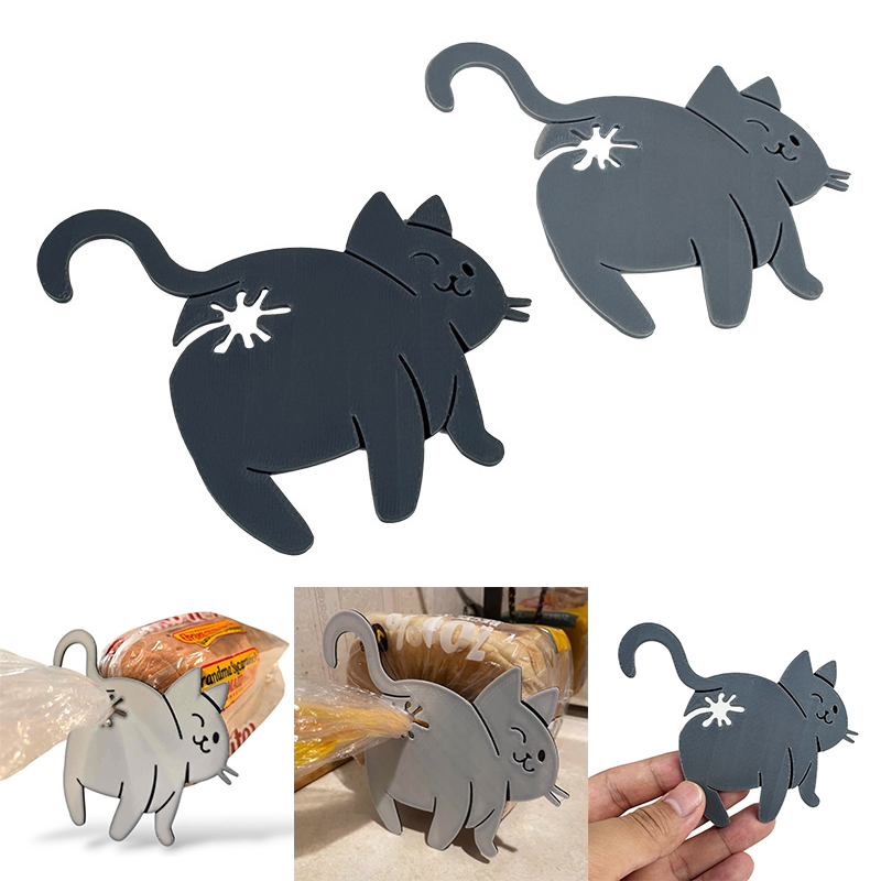 2개 재미있는 고양이 엉덩이 모양 가방 클립, 칩 및  - Kitchen Gadgets To 3D Print 리뷰 및 가격