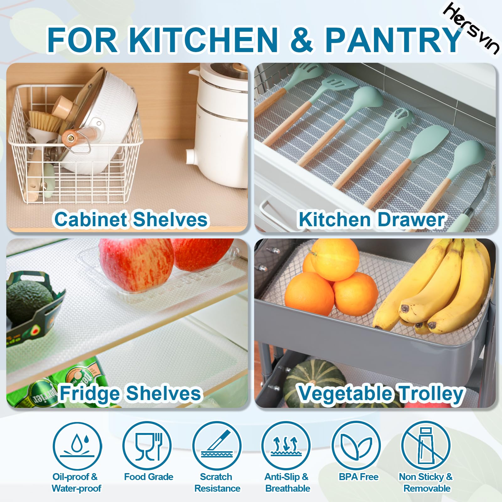 EVA 주방 캐비닛 선반 라이너 비접착식 테이블 서랍  - Kitchen Gadgets Cabinet 리뷰 및 가격