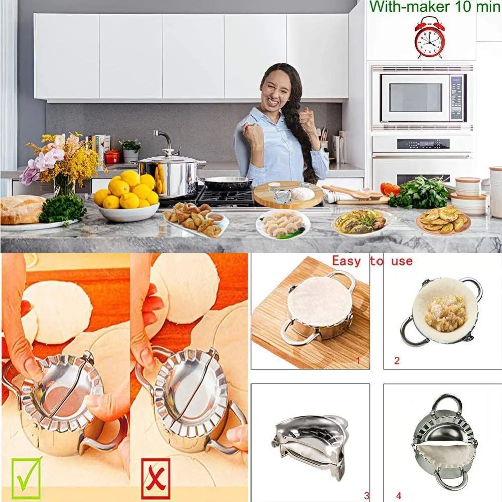 스테인레스 스틸 만두 제조기 만두 피부 금형 라비올리  - Kitchen Gadgets New 리뷰 및 가격