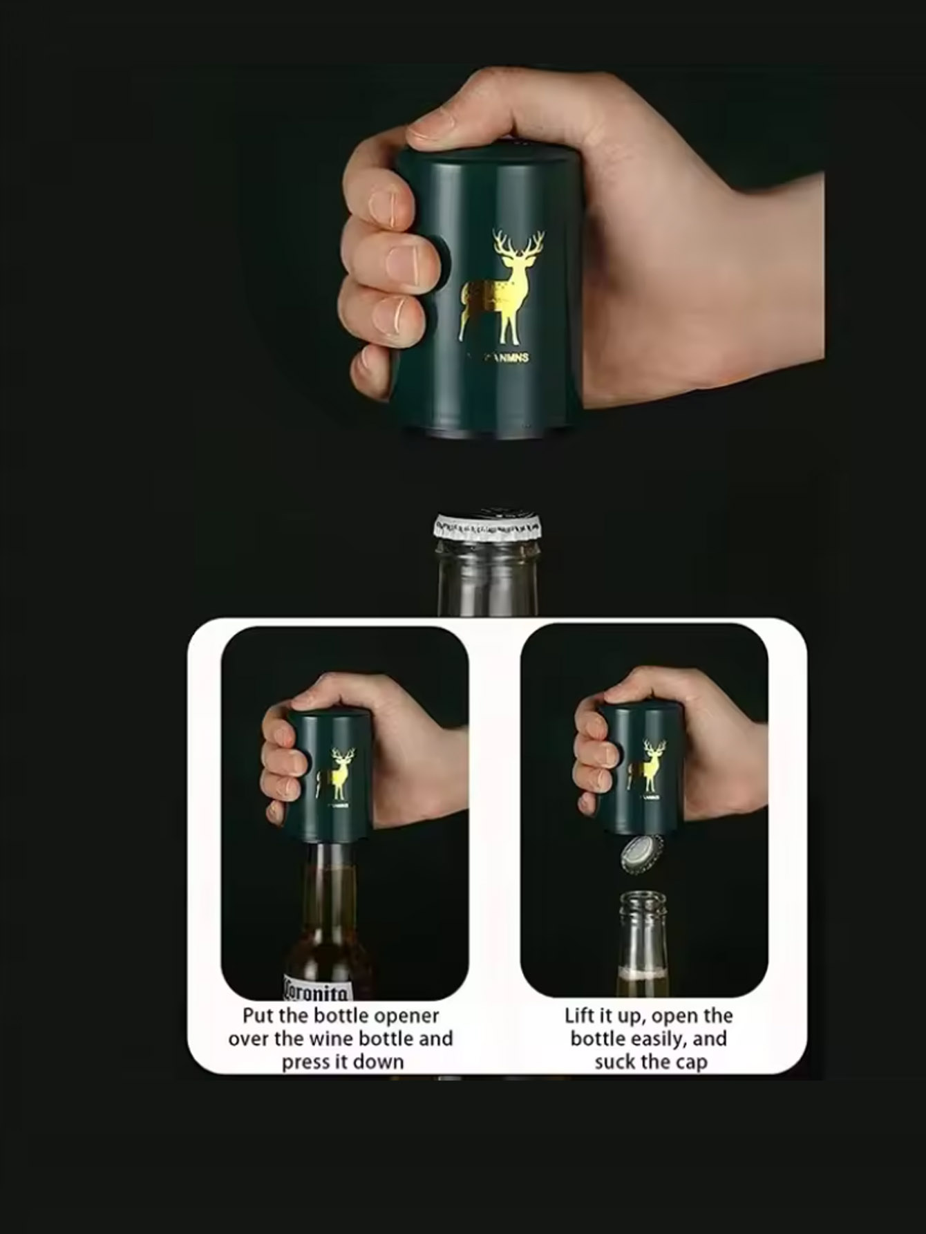 자동 맥주 병따개 스테인리스 스틸 프레스 뚜껑 맥주 코 - Kitchen Gadgets And Equipment 리뷰 및 가격