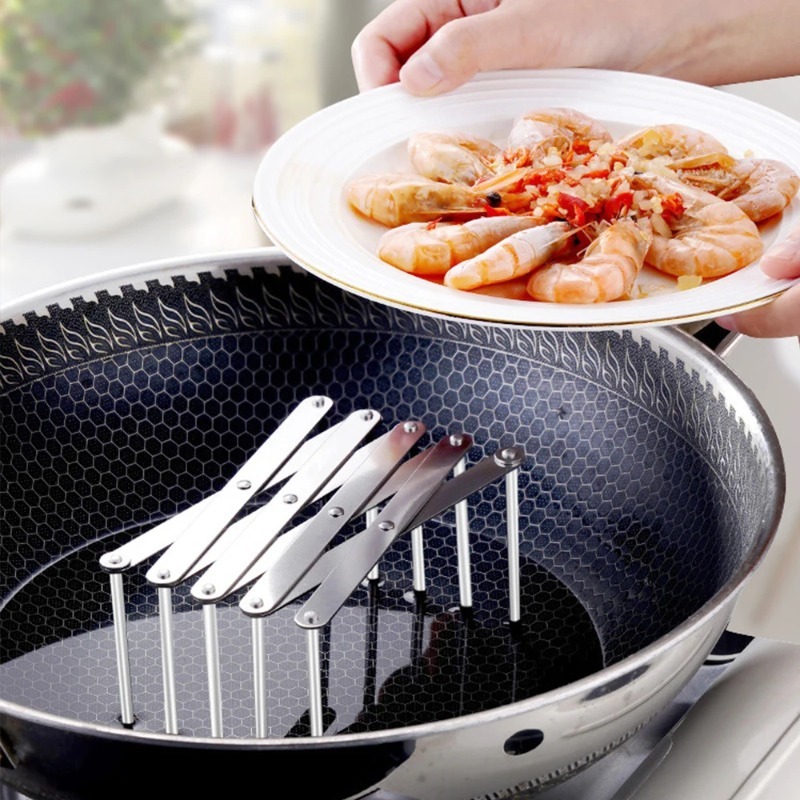 접이식 스테인레스 스틸 냄비 뚜껑 정리대, 접이식 접시 - Kitchen Gadgets Rack Storage 리뷰 및 가격