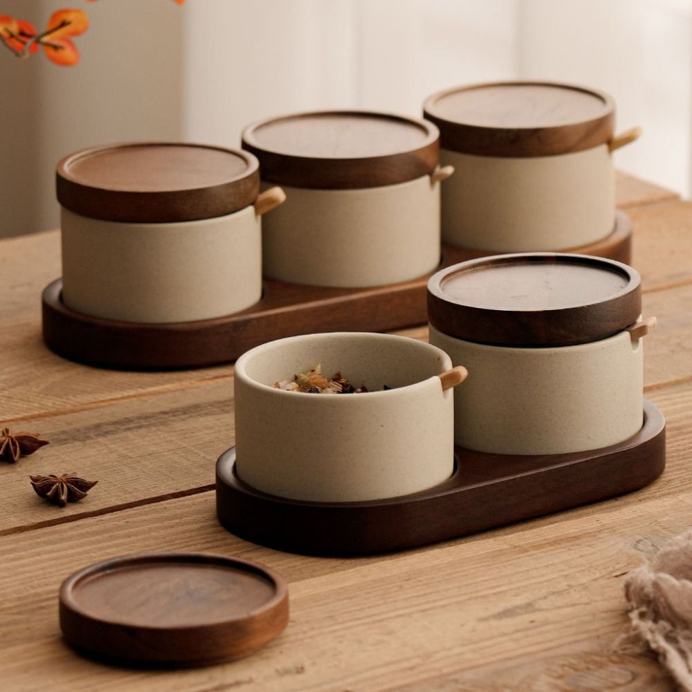 주방용품 일본식 세라믹 양념통 뚜껑 포함 스푼 트레이  - Kitchen Gadgets Vintage 리뷰 및 가격