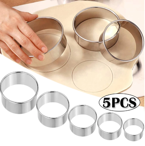 5PCS 라운드 스테인레스 스틸 비스킷 금형 만두 피부 - Kitchen Gadgets And Equipment 리뷰 및 가격