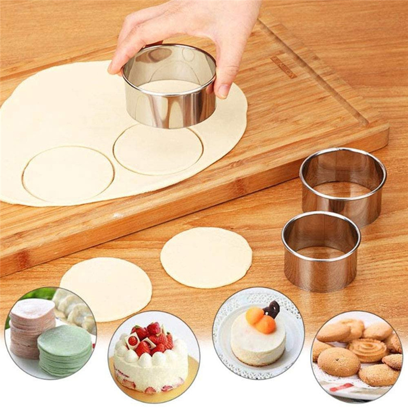 5PCS 라운드 스테인레스 스틸 비스킷 금형 만두 피부 - Kitchen Gadgets And Equipment 리뷰 및 가격