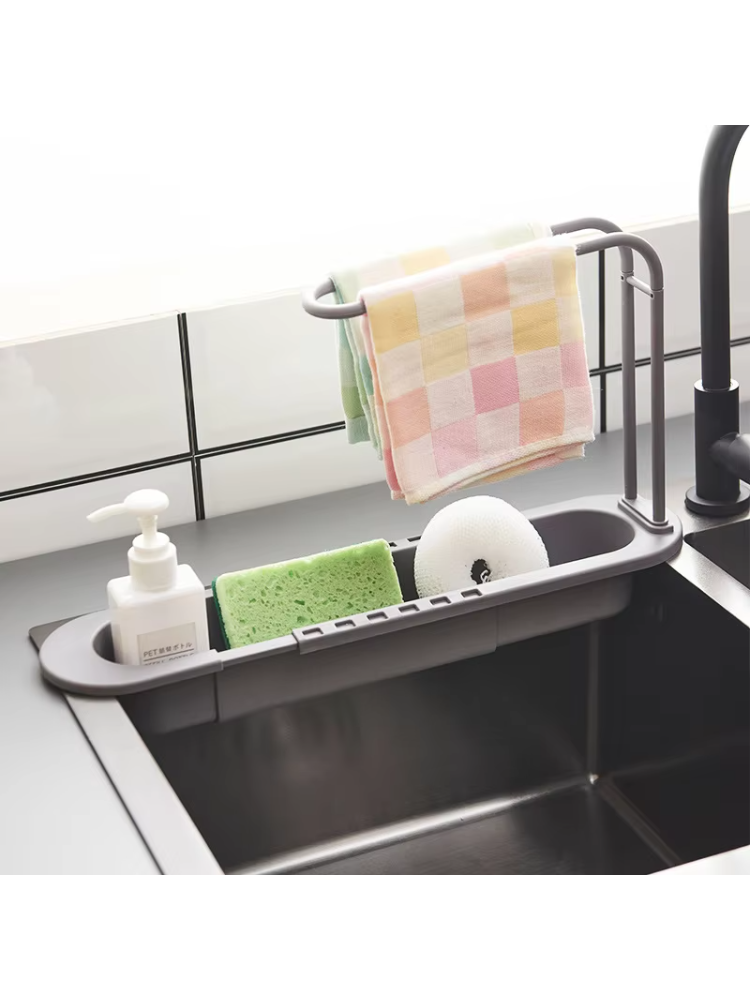 텔레스코픽 선반 배수대 싱크대 정리대 비누 스펀지 수건 - Kitchen Gadgets Rack Storage 리뷰 및 가격