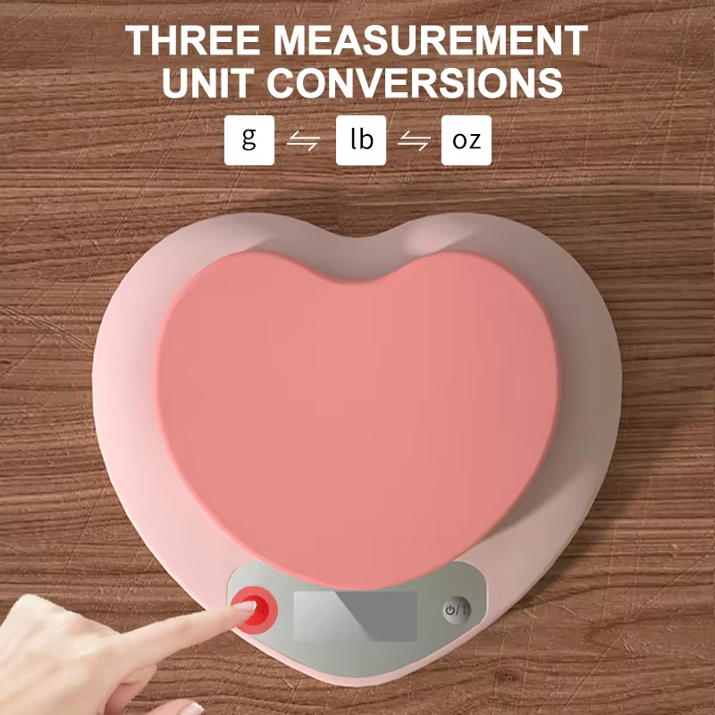 디지털 주방 저울 핑크 하트 모양 휴대용 고정밀 저울  - Digital Kitchen Scale 리뷰 및 가격